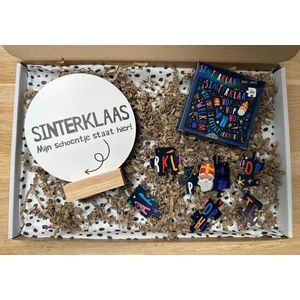 Brievenbuspakket: Mini puzzel Letterfeest en Wenscirkel Mijn schoentje staat hier - Schoenkado - Feestdagen - Sint - Piet - Knutselen - Puzzelen - Interieur