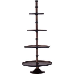 PTMD Glinda Copper Alu Etagere Round L