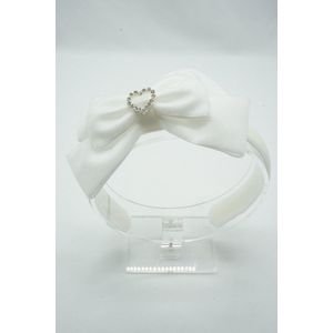 Fluweel luxe haarband – Wit fluweel – Luxe haarband – Luxe accessoire - Haarstrik - Bows and Flowers