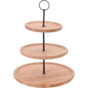 EH Excellent Houseware - Bamboe Etagere - 3 Laags - 28, 21 en 16 cm Bladen