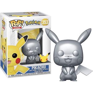 Funko Pikachu (Silver Metallic) 10 inch - Funko Pop! Games - Pokemon Figuur  - 25cm