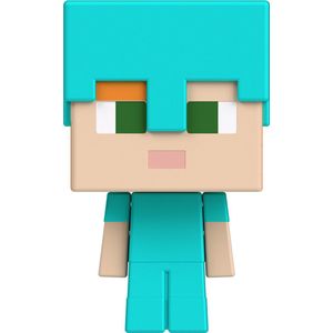 Minecraft Mob Heads Minis - Speelfiguur - Poppetje met blauwe helm