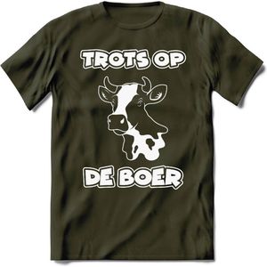 T-Shirt Knaller T-Shirt|Trots op de boer / Boerenprotest / Steun de boer|Heren / Dames Kleding shirt Koe|Kleur Groen|Maat XXL