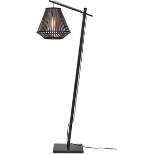 GOOD&MOJO Vloerlamp Merapi - Bamboe Zwart - 57x30x150cm - Modern - Staande lampen voor Woonkamer - Slaapkamer