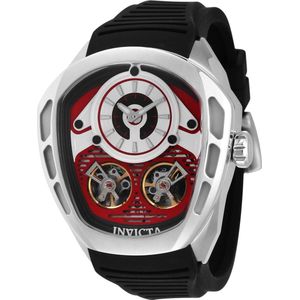 Invicta Akula 43862 Heren Horloge - Waterdicht - Analoog - Automatisch Uurwerk - Roestvrij Staal met rode Wijzerplaat -49mm