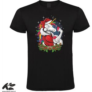 Klere-Zooi - Christmas Unicorn - Heren T-Shirt - M
