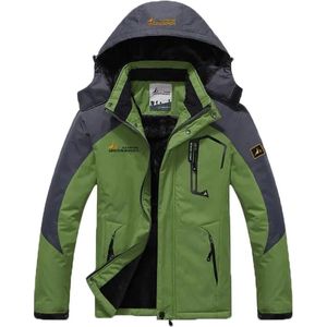 Aventury® Winterjas - Heren en Dames - Outdoor - Wintersport - Waterdicht - Thermisch - Herfst - Winddicht - Gevoerd - Warm - Stijlvol - Fietsjack - Windjack - Maat L - Groen