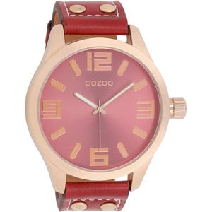 OOZOO Timepieces Polshorloge - C1105 - Rood - 51 mm