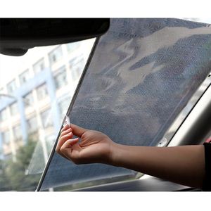 Autoraam Zonnescherm - Intrekbaar Opvouwbaar Voorruitschermgordijn - Automatische Zonneschermafdekking - UV-scherm voor Autoruiten - Zilver 40x60cm