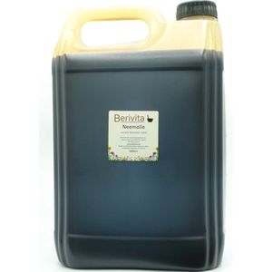 Neemolie 5 Liter - Bulk - Koudgeperste, Onbewerkte Pure Neem Olie van Azadirachta indica zaden voor mens, dier en plant