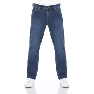 Wrangler Heren Jeans Broeken Texas Stretch regular/straight Fit Blauw 40W / 32L Volwassenen Denim Jeansbroek