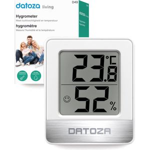 Datoza Thermo Hygrometer - Luchtvochtigheidsmeter - Digitaal Weerstation Vochtigheidsmeter met Thermometer - voor Binnen