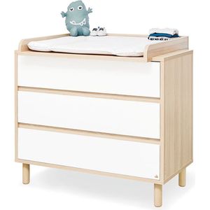 Rootz Flow Wide Commode - Babycommode - Verschoontafel voor de kinderkamer - Veelzijdig en verstelbaar - 105 cm x 77 cm x 98 cm