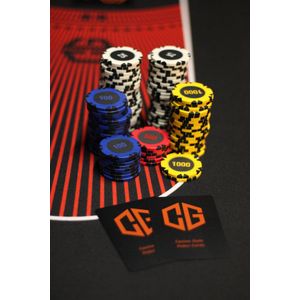 Luxe poker kaarten - Poker - 4 x Kaarten - 4 sets - Cave & Garden - Speel kaarten - Oranje - Zwart - Kaartspel - Professionele kaarten -