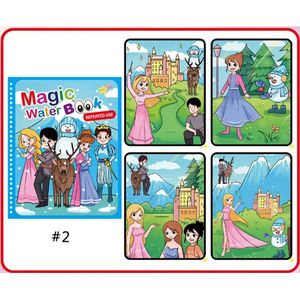 Magische Water Kleurboek voor Kinderen | Herbruikbaar Water Tekening | Kleuren met waterpen | Frozen winteravontuur