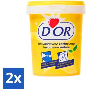 D'Or - Natuurzuivere Zachte Zeep - Vast Zeepmiddel - Voor Vloeren en Was - 1 kg - Voordeelverpakking - 2 stuks