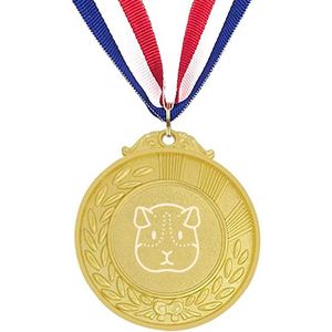 Akyol - cavia medaille goudkleuring - Cavia - cavia liefhebbers - leuk kado voor iemand die van cavia´s houd