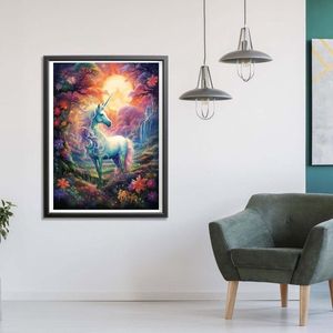 5D-diamantschilderij, schilderij, paard, doe-het-zelf diamond painting-kit voor thuis, wanddecoratie ,30x40cm