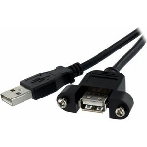 StarTech.com 60 cm lange, op paneel gemonteerde USB-kabel A naar A