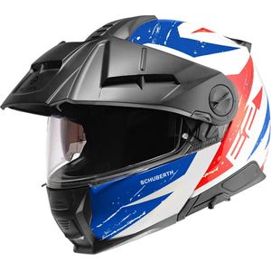 Schuberth E2 Explorer Blue Red Modular Helmet 2XL - Maat 2XL - Helm