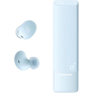soundcore A30i NEW, noise cancelling oordopjes, lipstick-vormig ontwerp, klein, lichtgewicht comfort, helder geluid, 24 uur speeltijd, IP54, draadloze oordopjes, Bluetooth 5.4-L-Light Blauw