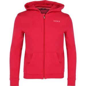 Basic Hooded Full Zip Sweater Meisjes - Warm Pink - Maat 134-140