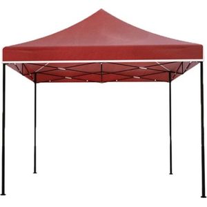 Easy up 3x3m rood luxe zonder zijwanden partytent opvouwbaar