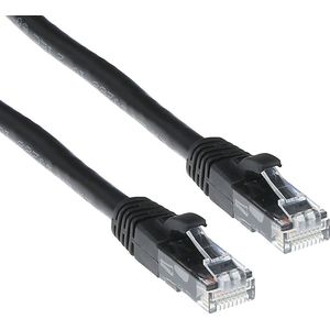 ACT Zwarte 7 meter U/UTP CAT6 patchkabel snagless met RJ45 connectoren IS8907