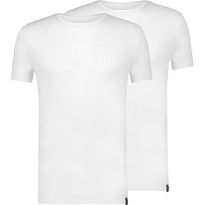 RJ Bodywear The Good Life T-shirts (2-pack) - slim fit heren T-shirts O-hals - wit - Maat: S