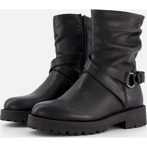 Cellini Plooi Biker boots zwart Leer - Maat 42