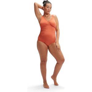 Speedo V Neck Maternity U Back Bruin/Oranje Sportbadpak - Maat S