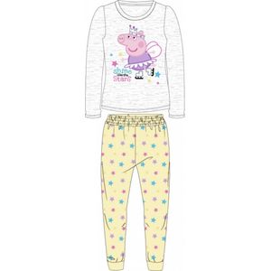 Peppa pig Pyjama Meisjes Grijs/Geel Maat 104