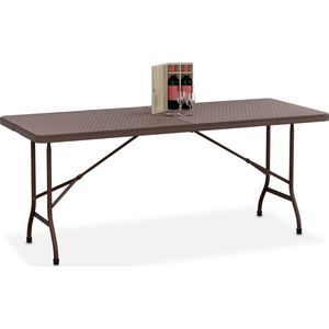 Relaxdays tuintafel - buitentafel - eettafel tuin - biertafel - inklapbaar - 180 cm