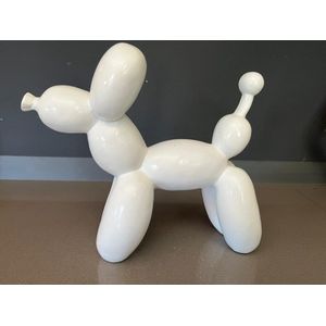 Goodyz - Ballon Hond - Balloon Dog - kleur wit - 25cm Hoog - diverse kleuren