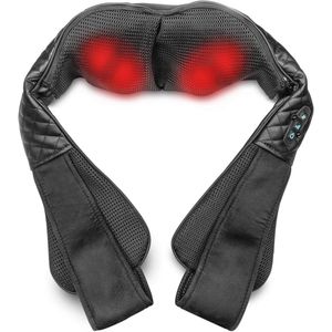 Gel-halsmassager met opwarmfunctie en 4 gel-massagekoppen voor ontspanning in nek en schouders
