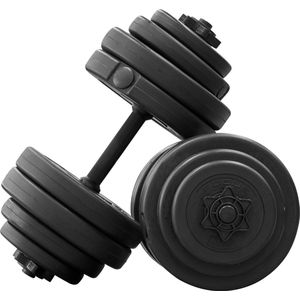 Focus Fitness – Verstelbare Dumbbellset 28 kg - 2 x 14 kg - Gewichten Set - Dumbbellset