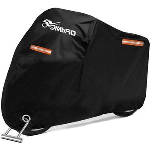Motorafdekzeil waterdicht 190T - Outdoor motorgarage met slotgaten - Motorhoes bescherming uv-stralen regen sneeuw - 265 x 105 x 125 cm Motorhoes