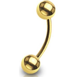 Piercing rond gold plated