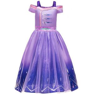 Carnavalskleding kinderen - Prinsessenjurk meisje - Paarse jurk - Prinsessen Verkleedkleding - maat 98 (100) - Prinsessen speelgoed- Kleed