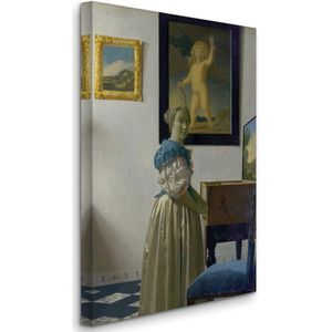 Johannes Vermeer - Lady Standing at a Virginal - Dame staand bij een virginaal (1670) - 3:2