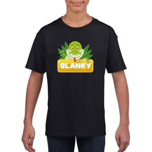 Slanky de slang t-shirt zwart voor kinderen - unisex - slangen shirt - kinderkleding / kleding 158/164