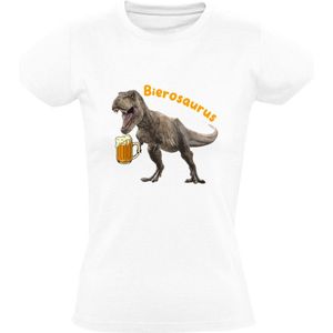 Bierosaurus Dames T-shirt - bier - drank - alcohol - dinosaurus - dino - grappig