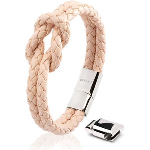 SERASAR Originele Lederen Armband Meisjes [Knot] - Roze 16cm - Geweldig-Idee