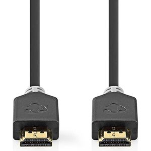 Nedis Ultra High Speed ​​HDMI-Kabel - HDMI Connector - HDMI Connector - 8K@60Hz - 48 Gbps - 1.00 m - Rond - 6.0 mm - Antraciet - Window Box