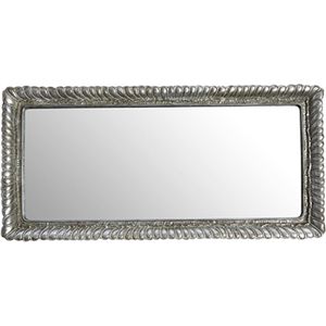 Decoratief zilveren glazen dienblad L45