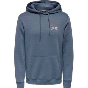 Only & Sons - Heren Hoodies Keane Hoodie - Blauw - Maat XL