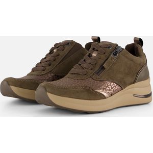 Tamaris Comfort Sneakers taupe Leer - Dames - Maat 40