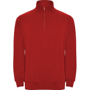 Rode sweater met halve rits model Aneto merk Roly maat 3XL