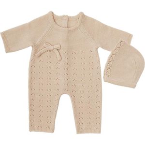 Byastrup Poppenkleding Boxpakje Met Muts 50 Cm Beige