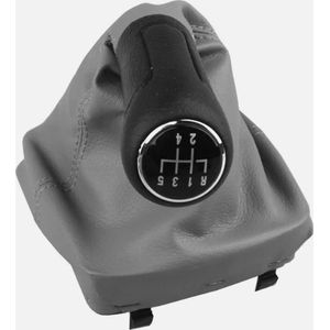 Pookknopset Geschikt voor Volkswagen Polo 9N bouwjaar 2002-2009 (5 versnellingen) (Grijs)